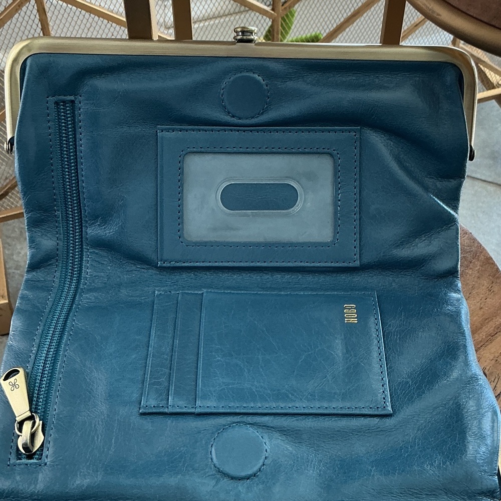 Hobo brand Leather Blue Patchwork Clutch - Picture 3 of 5